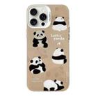 For iPhone 16 Pro Max Electroplated Silver Series PC Protective Phone Case(Brown Panda) - 1