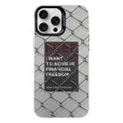 For iPhone 16 Pro Max Electroplated Silver Series PC Protective Phone Case(Creative Text B) - 1