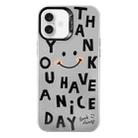 For iPhone 16 Plus Electroplated Silver Series PC Protective Phone Case(Cute Smiley Face) - 1