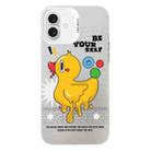 For iPhone 16 Plus Electroplated Silver Series PC Protective Phone Case(Duck) - 1