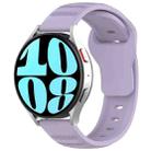 For Samsung Galaxy Watch 6 / 6 Classic Pockmark Texture Reverse Buckle Silicone Watch Band(Purple) - 1