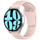 For Samsung Galaxy Watch 6 / 6 Classic Pockmark Texture Reverse Buckle Silicone Watch Band(Pink) - 1