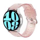 For Samsung Galaxy Watch 6 / 6 Classic Transparent Shiny Diamond TPU Watch Band(Pink) - 1