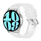 For Samsung Galaxy Watch 6 / 6 Classic Transparent Shiny Diamond TPU Watch Band(Transparent White) - 1