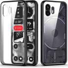 For Nothing Phone 2 Transparent Shockproof TPU Phone Case(Black) - 1