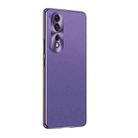 For Honor 80 Pro Flat Starshine Frosted Series Airbag Shockproof Phone Case(Purple) - 1