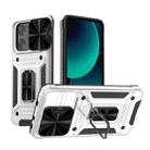 For Xiaomi Redmi K60 Ultra Camshield Robot TPU Hybrid PC Phone Case(Silver) - 1