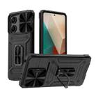 For Xiaomi Redmi Note 13 5G Camshield Robot TPU Hybrid PC Phone Case(Black) - 1