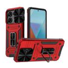 For Xiaomi Redmi Note 13 Pro 5G Camshield Robot TPU Hybrid PC Phone Case(Red) - 1