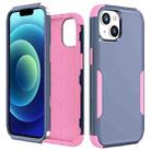 For iPhone 15 Commuter Shockproof TPU + PC Phone Case(Royal Blue+Pink) - 1