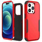 For iPhone 15 Pro Commuter Shockproof TPU + PC Phone Case(Red+Black) - 1