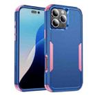 For iPhone 16 Pro Max Commuter Shockproof TPU + PC Phone Case(Royal Blue+Pink) - 1