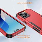 For iPhone 16 Pro Max Commuter Shockproof TPU + PC Phone Case(Red+Black) - 2