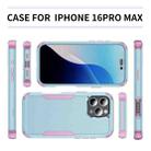 For iPhone 16 Pro Max Commuter Shockproof TPU + PC Phone Case(Grey Green+Pink) - 3