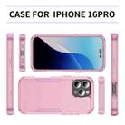 For iPhone 16 Pro Commuter Shockproof TPU + PC Phone Case(Pink) - 3