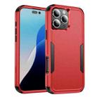 For iPhone 16 Pro Commuter Shockproof TPU + PC Phone Case(Red+Black) - 1