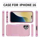 For iPhone 16 Plus Commuter Shockproof TPU + PC Phone Case(Pink) - 3