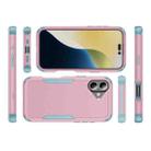 For iPhone 16 Plus Commuter Shockproof TPU + PC Phone Case(Pink+Grey Green) - 3