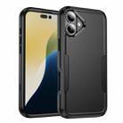 For iPhone 16 Plus Commuter Shockproof TPU + PC Phone Case(Black) - 1