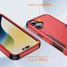 For iPhone 16 Plus Commuter Shockproof TPU + PC Phone Case(Red+Black) - 2