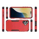 For iPhone 16 Plus Commuter Shockproof TPU + PC Phone Case(Red+Black) - 3