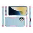 For iPhone 16 Plus Commuter Shockproof TPU + PC Phone Case(Grey Green+Pink) - 3