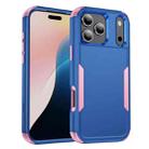 For iPhone 17 Pro Max Commuter Shockproof TPU + PC Phone Case(Royal Blue+Pink) - 1