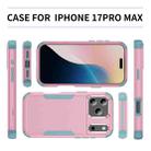 For iPhone 17 Pro Max Commuter Shockproof TPU + PC Phone Case(Pink+Grey Green) - 3