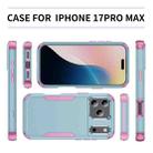 For iPhone 17 Pro Max Commuter Shockproof TPU + PC Phone Case(Grey Green+Pink) - 3