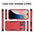 For iPhone 17 Pro Commuter Shockproof TPU + PC Phone Case(Red+Black) - 3