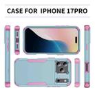 For iPhone 17 Pro Commuter Shockproof TPU + PC Phone Case(Grey Green+Pink) - 3