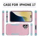 For iPhone 17 Commuter Shockproof TPU + PC Phone Case(Pink+Grey Green) - 3