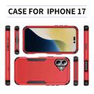 For iPhone 17 Commuter Shockproof TPU + PC Phone Case(Red+Black) - 3