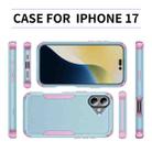For iPhone 17 Commuter Shockproof TPU + PC Phone Case(Grey Green+Pink) - 3