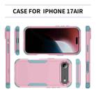 For iPhone 17 Air Commuter Shockproof TPU + PC Phone Case(Pink+Grey Green) - 3