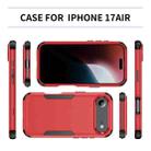 For iPhone 17 Air Commuter Shockproof TPU + PC Phone Case(Red+Black) - 3