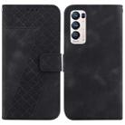 For OPPO Find X3 Neo/Reno5 Pro+ 5G 7-shaped Embossed Leather Phone Case(Black) - 1