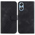 For OPPO A17/A17K Seven-shaped Embossed Leather Phone Case(Black) - 1