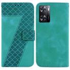 For OPPO A57 5G/A57s 4G Global/A57 4G/K10 5G 7-shaped Embossed Leather Phone Case(Green) - 1