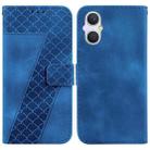 For OPPO A96 5G/Reno7 Z 5G 7-shaped Embossed Leather Phone Case(Blue) - 1