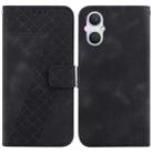 For OPPO A96 5G/Reno7 Z 5G 7-shaped Embossed Leather Phone Case(Black) - 1