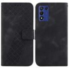 For OPPO K9s 5G 7-shaped Embossed Leather Phone Case(Black) - 1