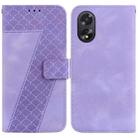 For OPPO A38 4G / A18 7-shaped Embossed Leather Phone Case(Purple) - 1