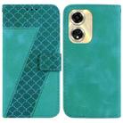 For OPPO A59 5G / A2M 7-shaped Embossed Leather Phone Case(Green) - 1