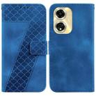 For OPPO A59 5G / A2M Seven-shaped Embossed Leather Phone Case(Blue) - 1