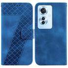For OPPO Reno11 F Global 7-shaped Embossed Leather Phone Case(Blue) - 1