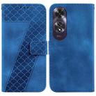 For OPPO A60 4G Seven-shaped Embossed Leather Phone Case(Blue) - 1