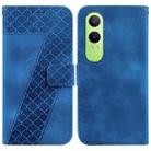 For OPPO K12x 7-shaped Embossed Leather Phone Case(Blue) - 1