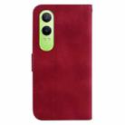 For OPPO K12x 7-shaped Embossed Leather Phone Case(Red) - 3