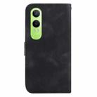 For OPPO K12x Seven-shaped Embossed Leather Phone Case(Black) - 3